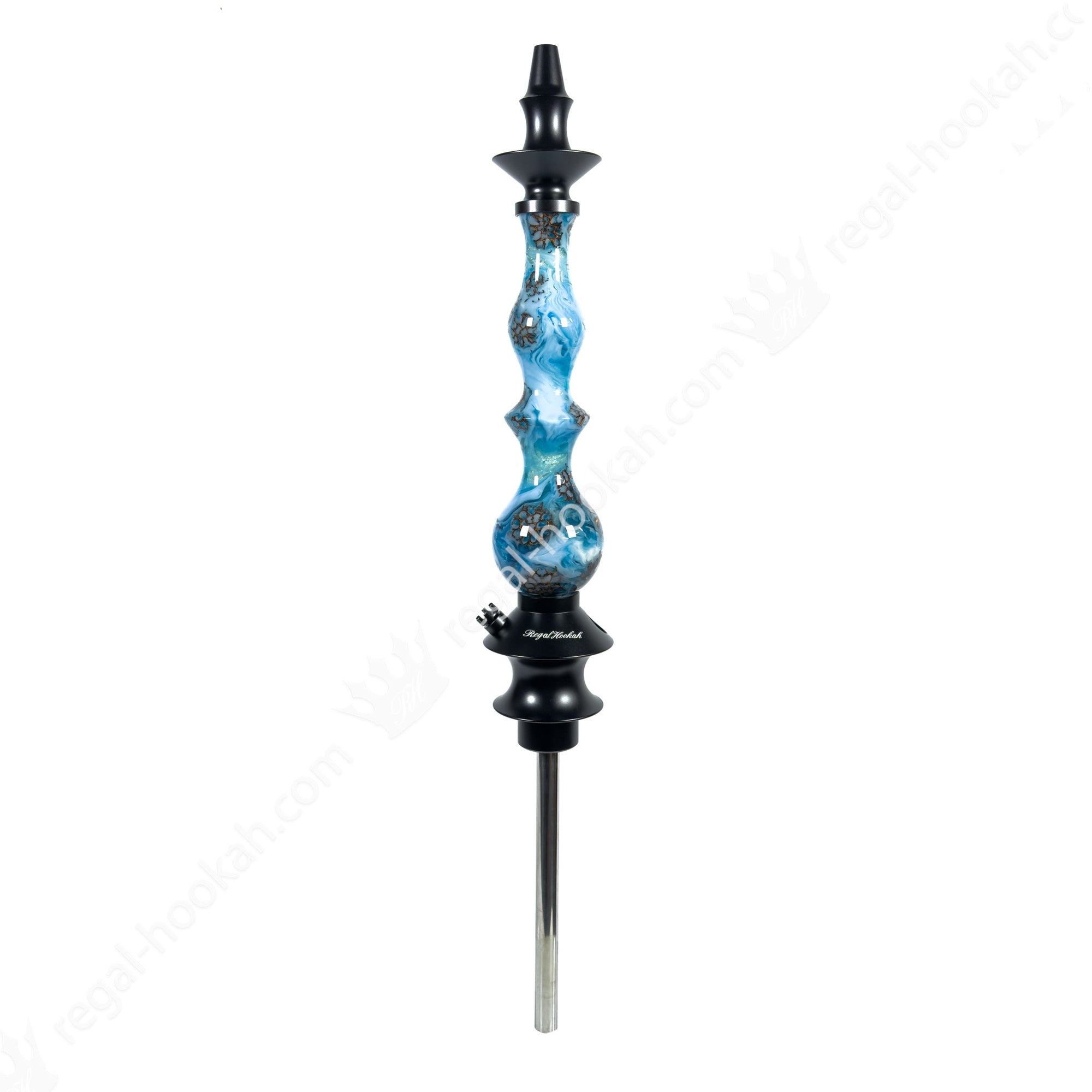 Regal Hookah Queen Epoxy Blue White Anise by Regal Hookah | Premium Hookah Made in USA