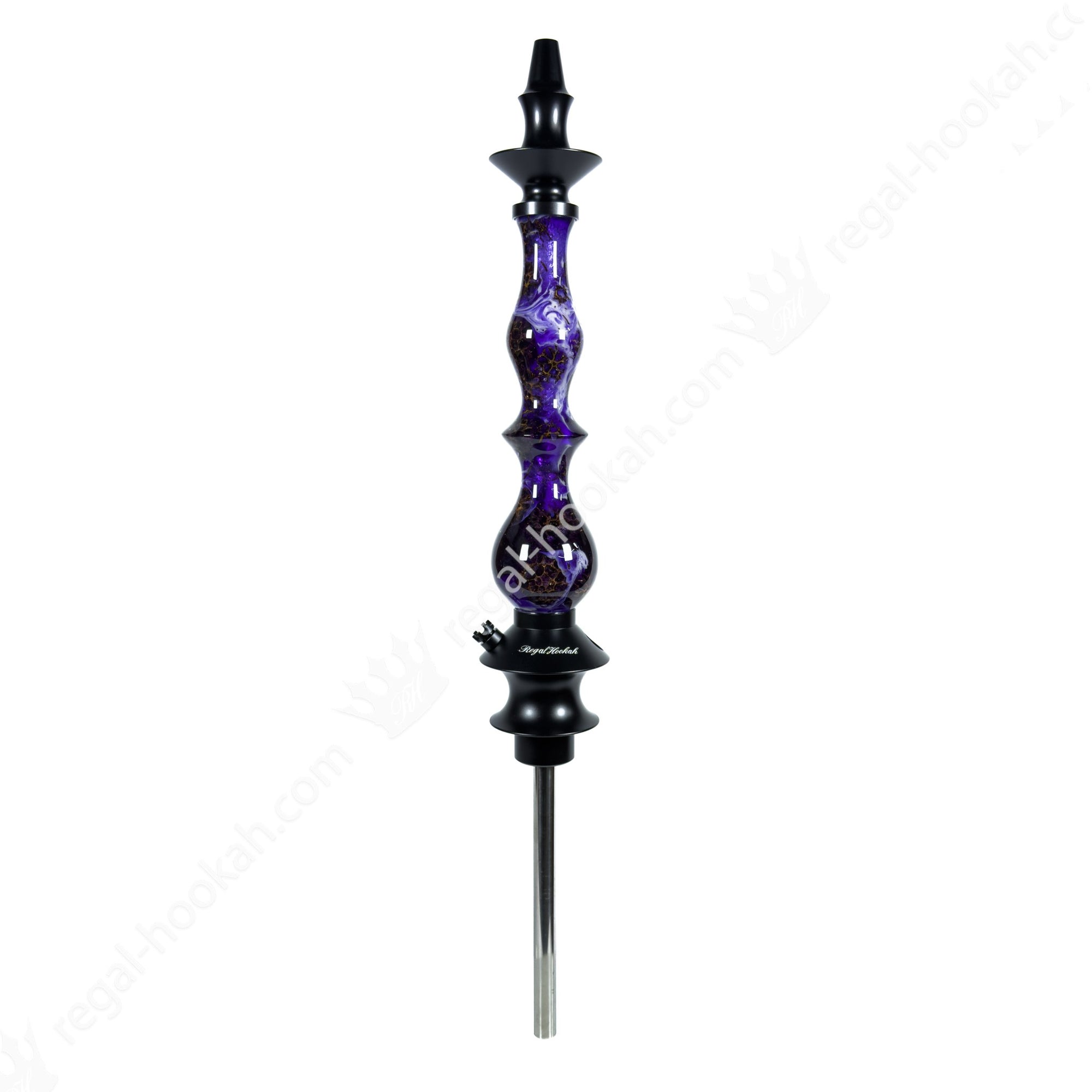 Regal Hookah Queen Epoxy Marble Purple Anise by Regal Hookah | Premium Hookah Made in USA