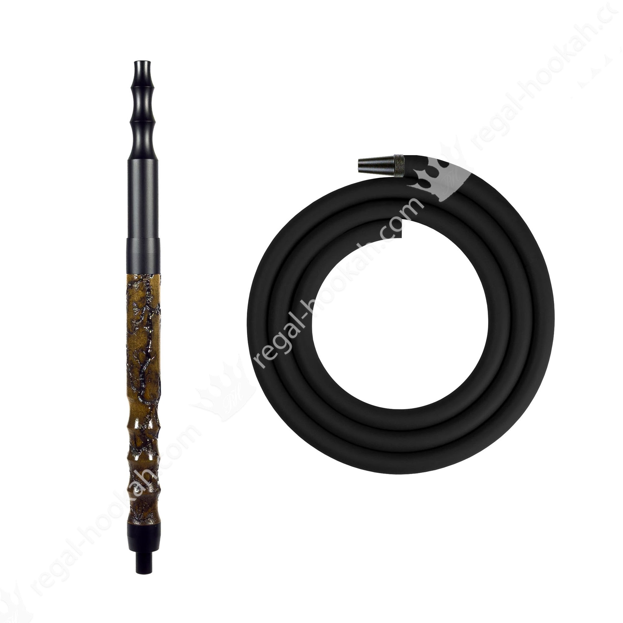 Regal Hookah Hose Kit Zeus Nutwood by Regal Hookah | Premium Hookah Made in USA