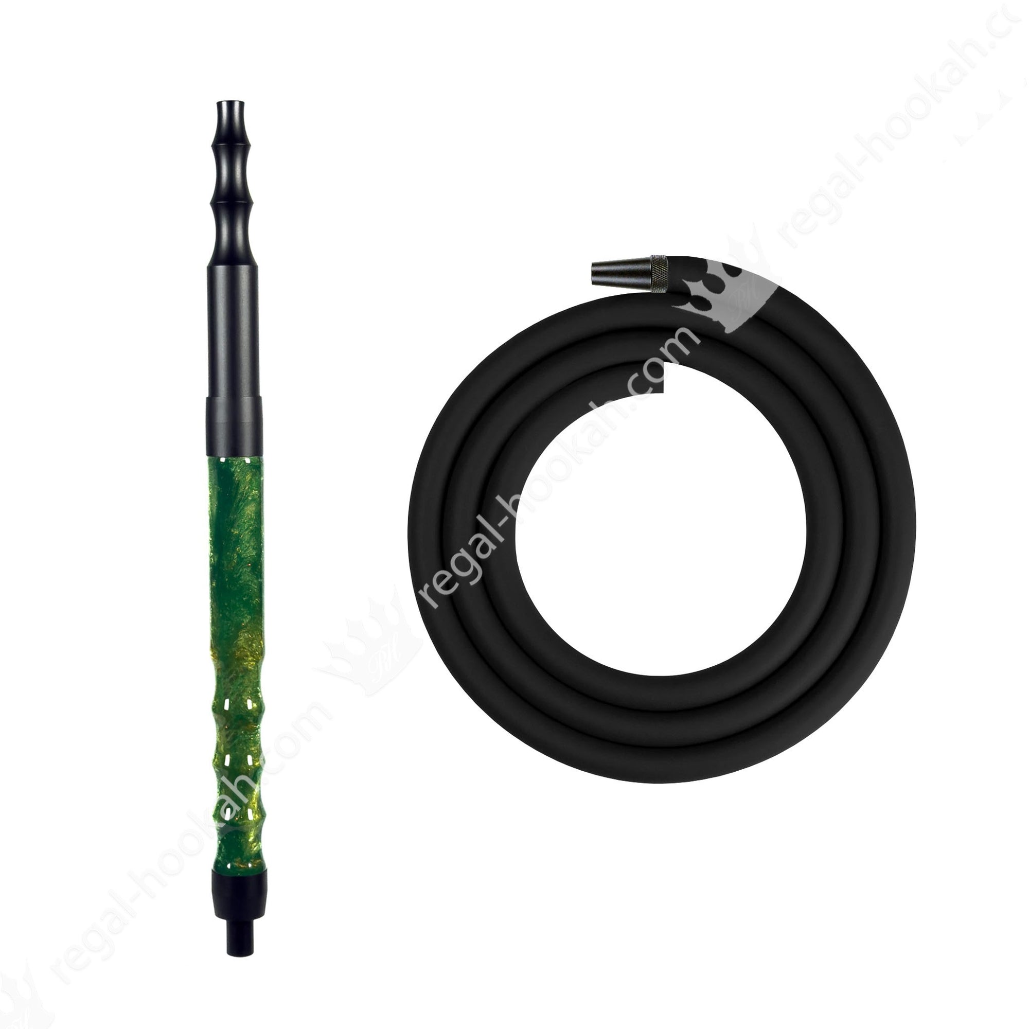 Regal Hookah Hose Kit Green Shimmer by Regal Hookah | Premium Hookah Made in USA