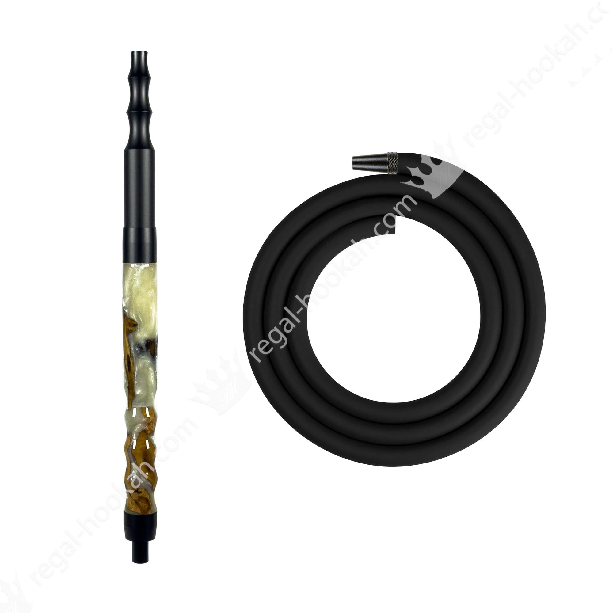 Regal Hookah Hose Kit Wood Shimmer by Regal Hookah | Premium Hookah Made in USA