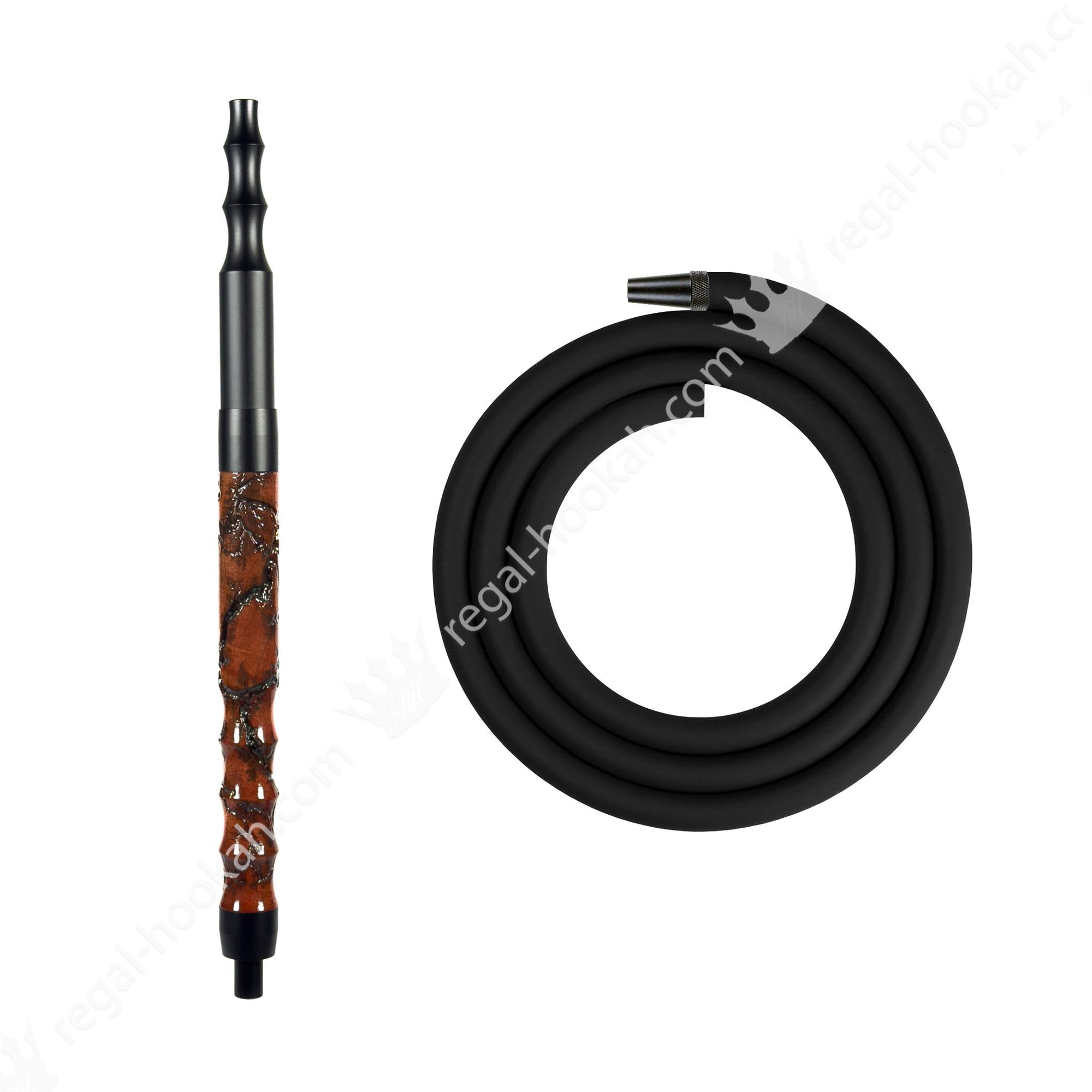 Regal Hookah Hose Kit Zeus Redwood by Regal Hookah | Premium Hookah Made in USA