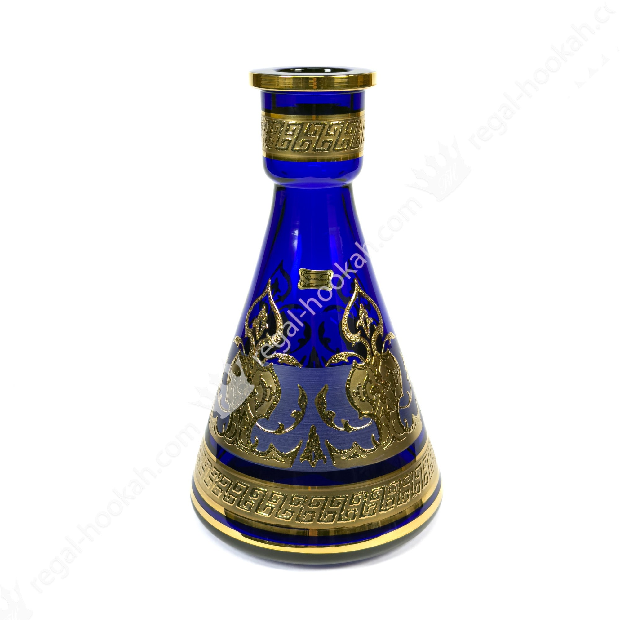 Base Eggerman Corona Blue Gold  – Buy Premium Hookah with Worldwide Shipping | Regal Hookah