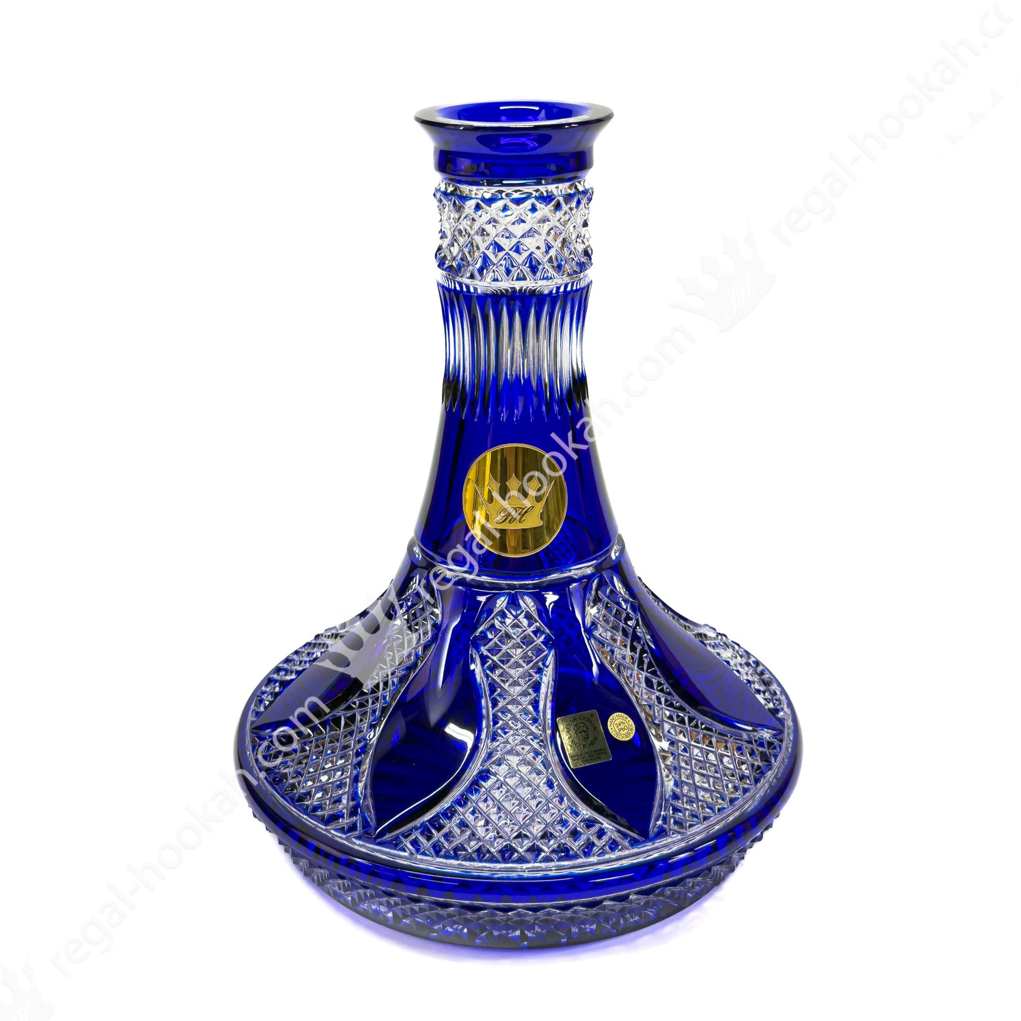 Base Caesar Crystal Blue Gold  – Buy Premium Hookah with Worldwide Shipping | Regal Hookah