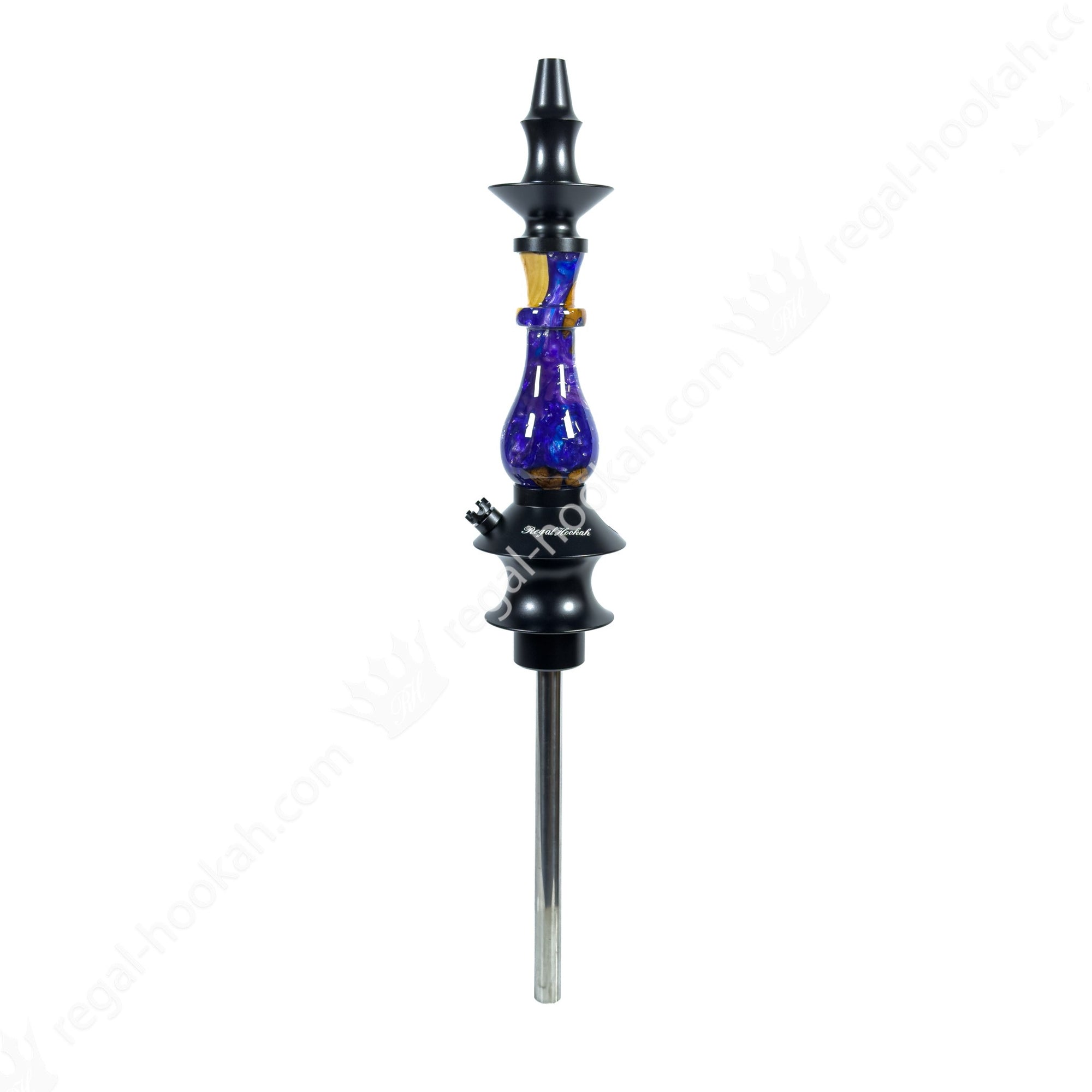 Regal Hookah Prince Epoxy Blue Wood by Regal Hookah | Premium Hookah Made in USA