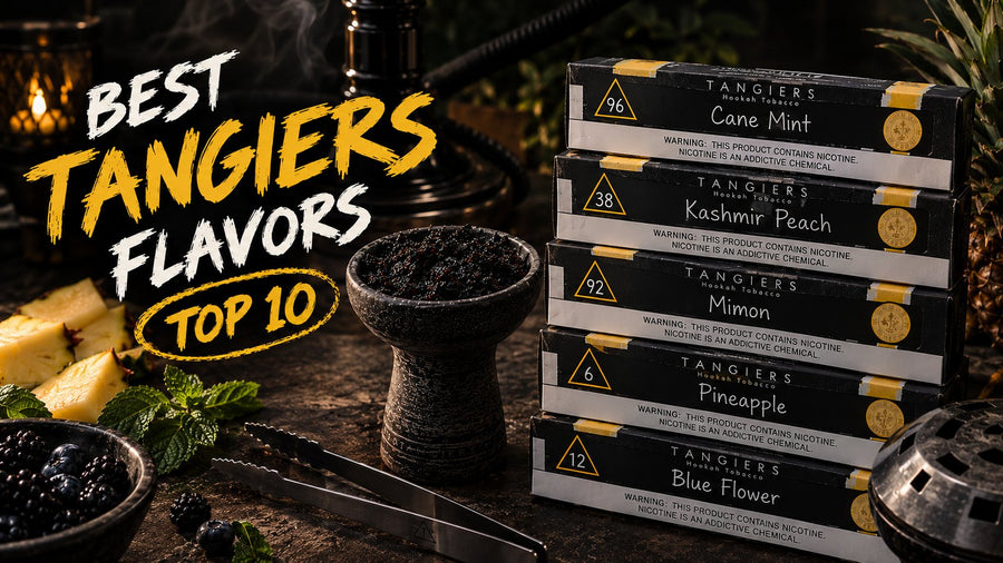 Best Tangiers flavors top 10: Tangiers Noir tins with a hookah bowl