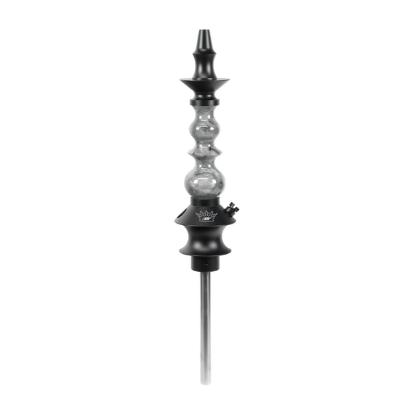 Regal Hookah Pawn Queen Epoxy Gray/Black/Pink Swirl (6.5 in. Tube)
