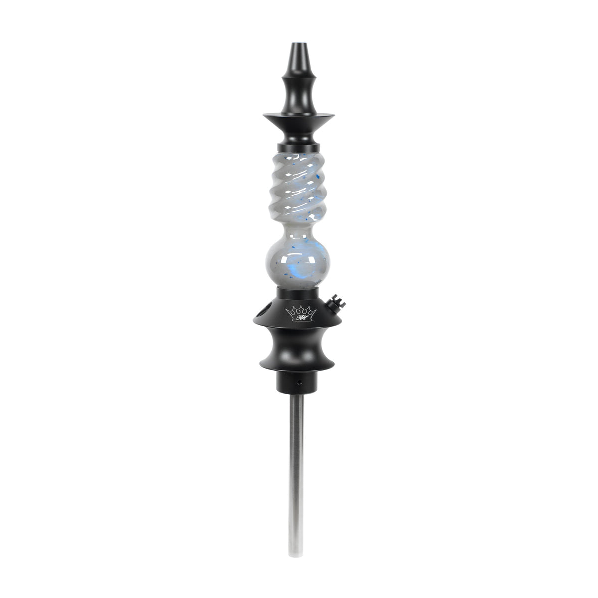 Regal Hookah Mini Cavalier Epoxy Gray/Blue Chips Metallic (6.5 in. Tube)