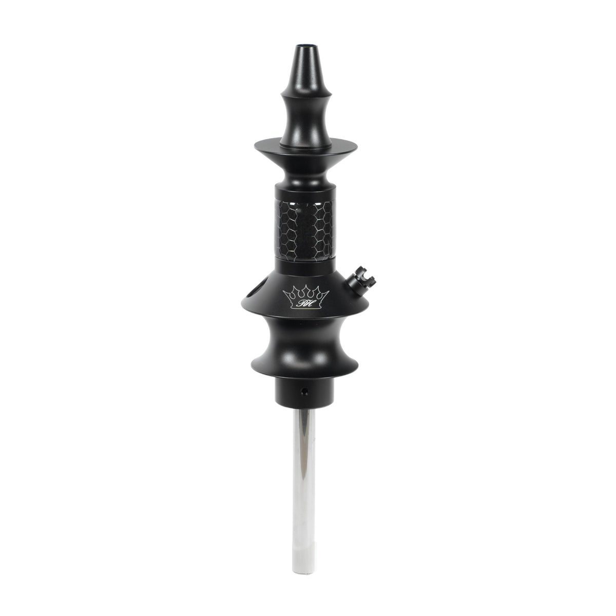 Regal Hookah Pawn Dowl Black Honey Comb Silver Swirl