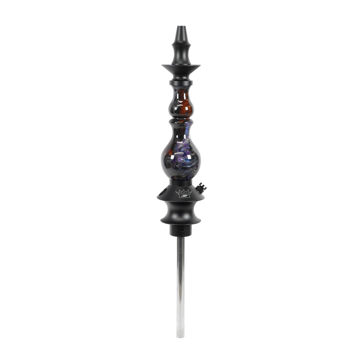 Regal Hookah Bishop Epoxy Purple Swirl Pine Cone Wood