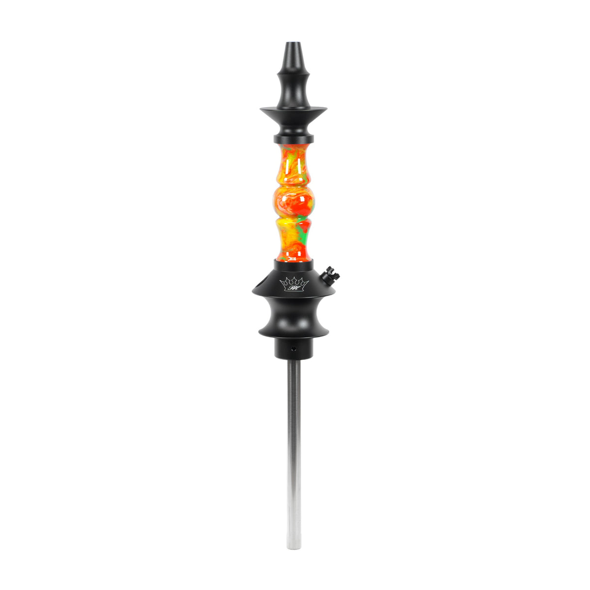Regal Hookah Joker Queen Eye Epoxy Orange/Green/Yellow Swirl (6.5 in. Tube)