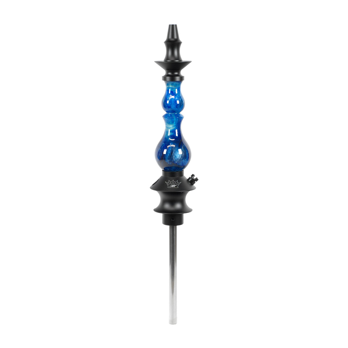 Regal Hookah Bishop Epoxy (Clear Blue / Silver Shimmer)