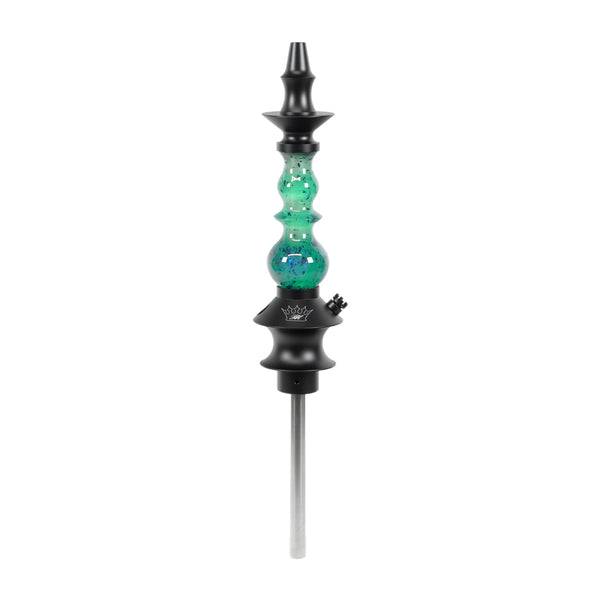 Regal Hookah Pawn Queen Epoxy Clear Green Blue Flakes (6.5 in. Tube)