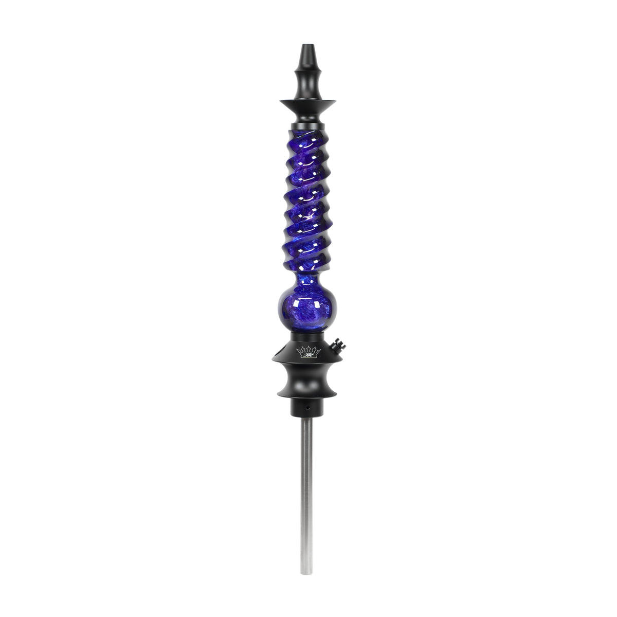 Regal Hookah Queen Cavalier Epoxy Clear Purple White Swirl Wood