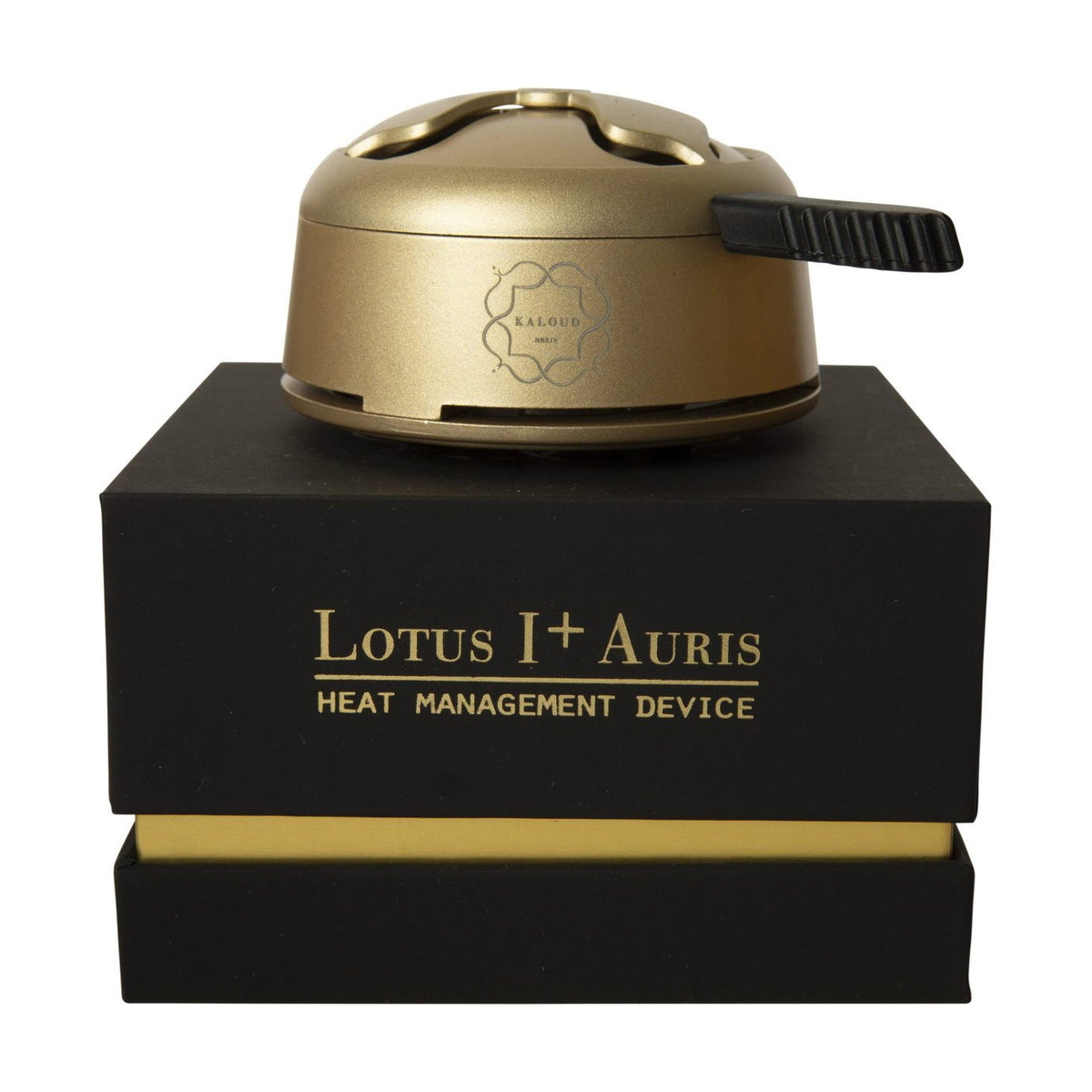 Kaloud Lotus I+ Auris gold HMD with its gift box