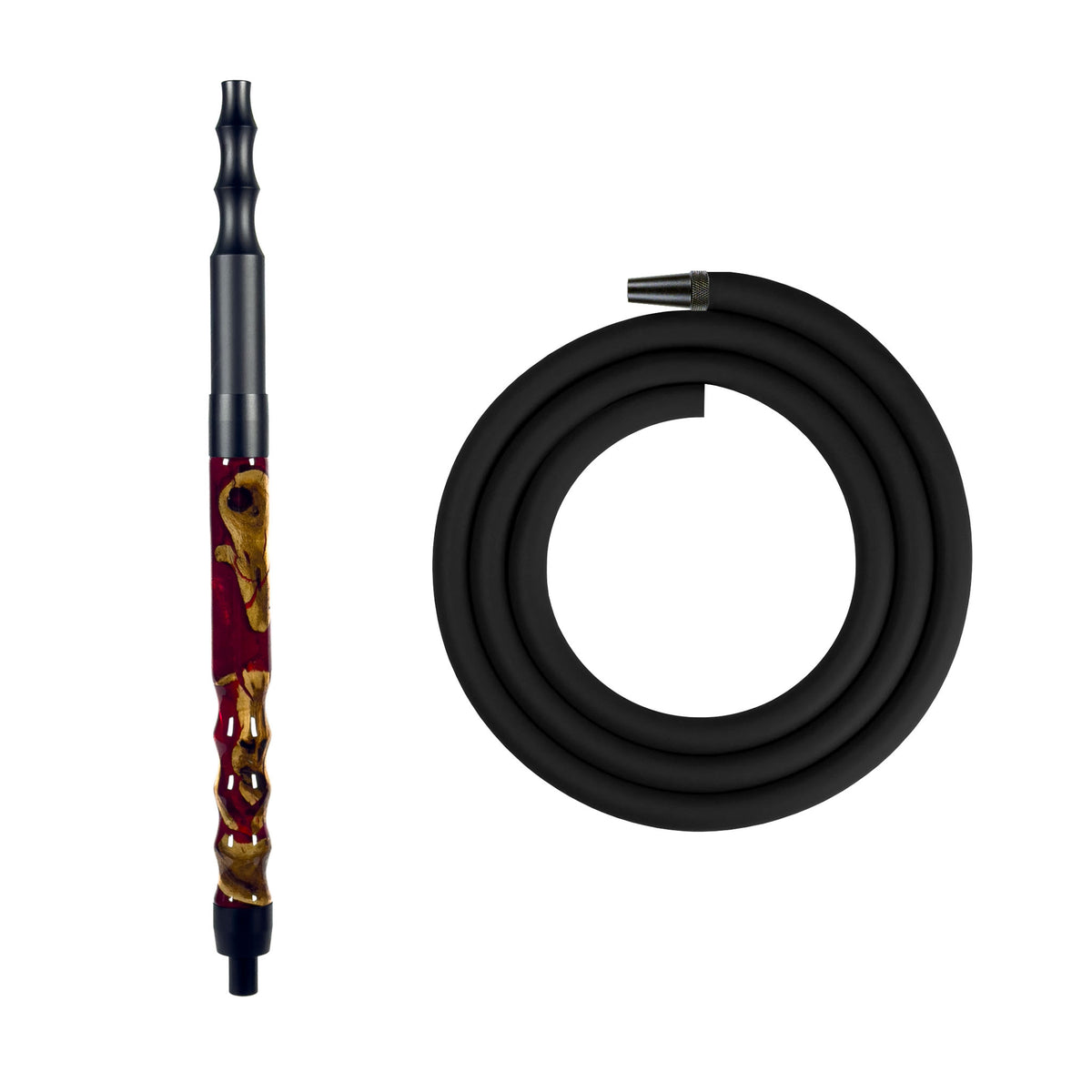 Regal Hookah Hose Kit Epoxy Red Wood