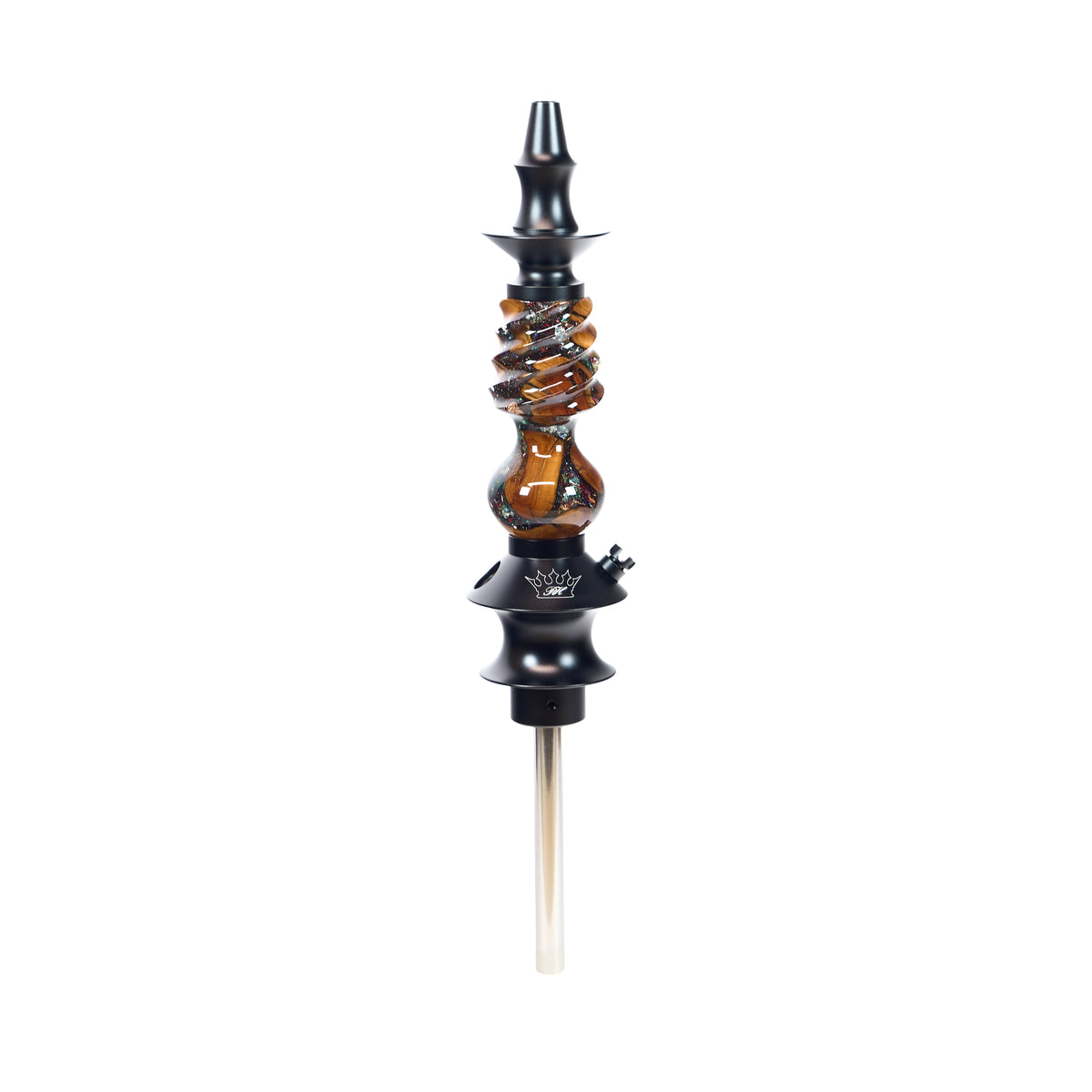 Regal Hookah Pawn Cavalier Epoxy Light Blue Glitter Wood