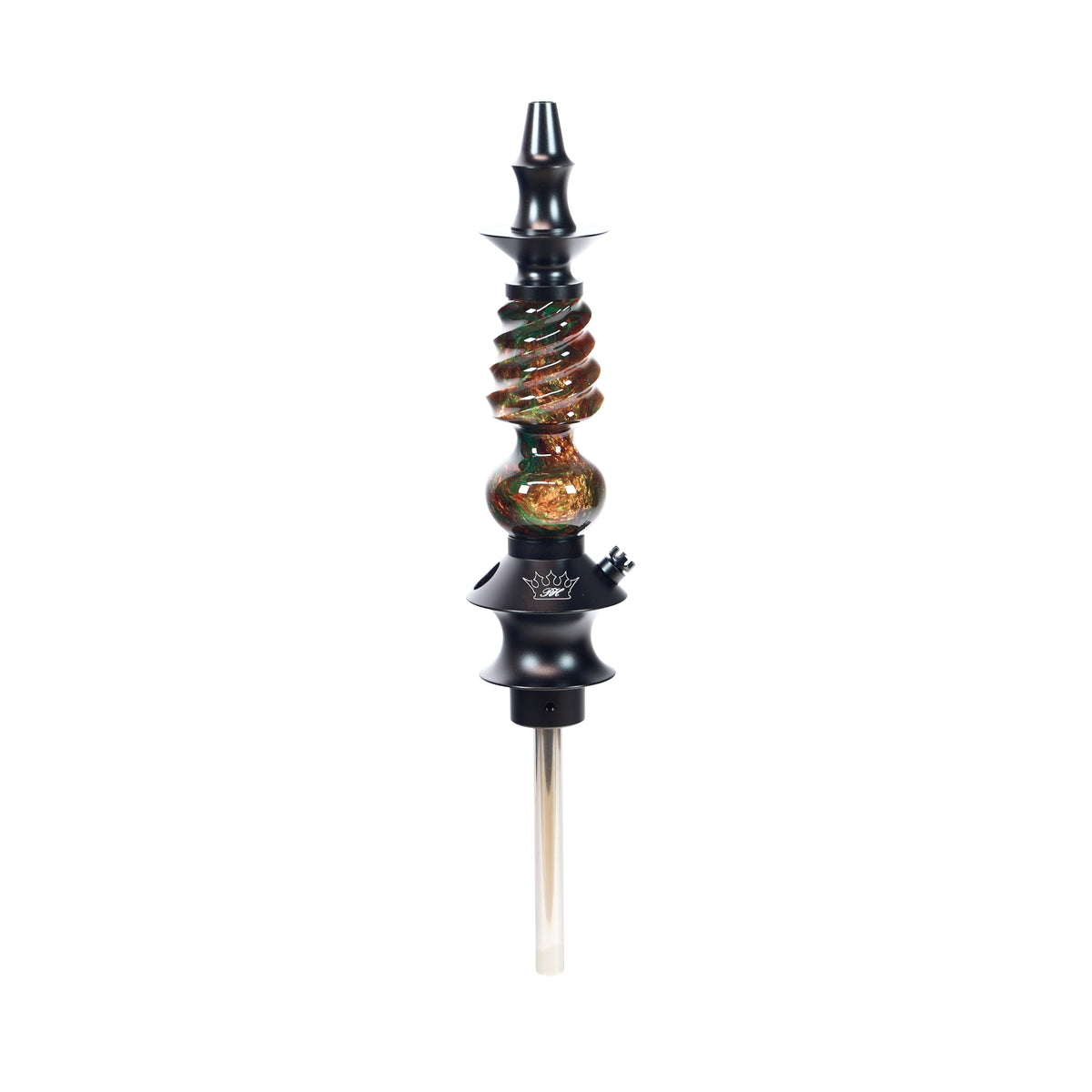Regal Hookah Pawn Cavalier Epoxy Red Gold Green