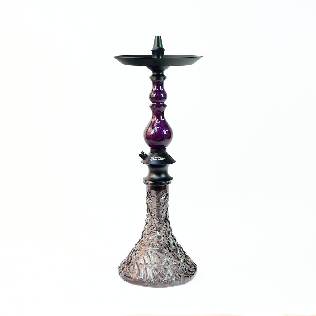 Regal Hookah Rizcloudz Bishop Purple Set