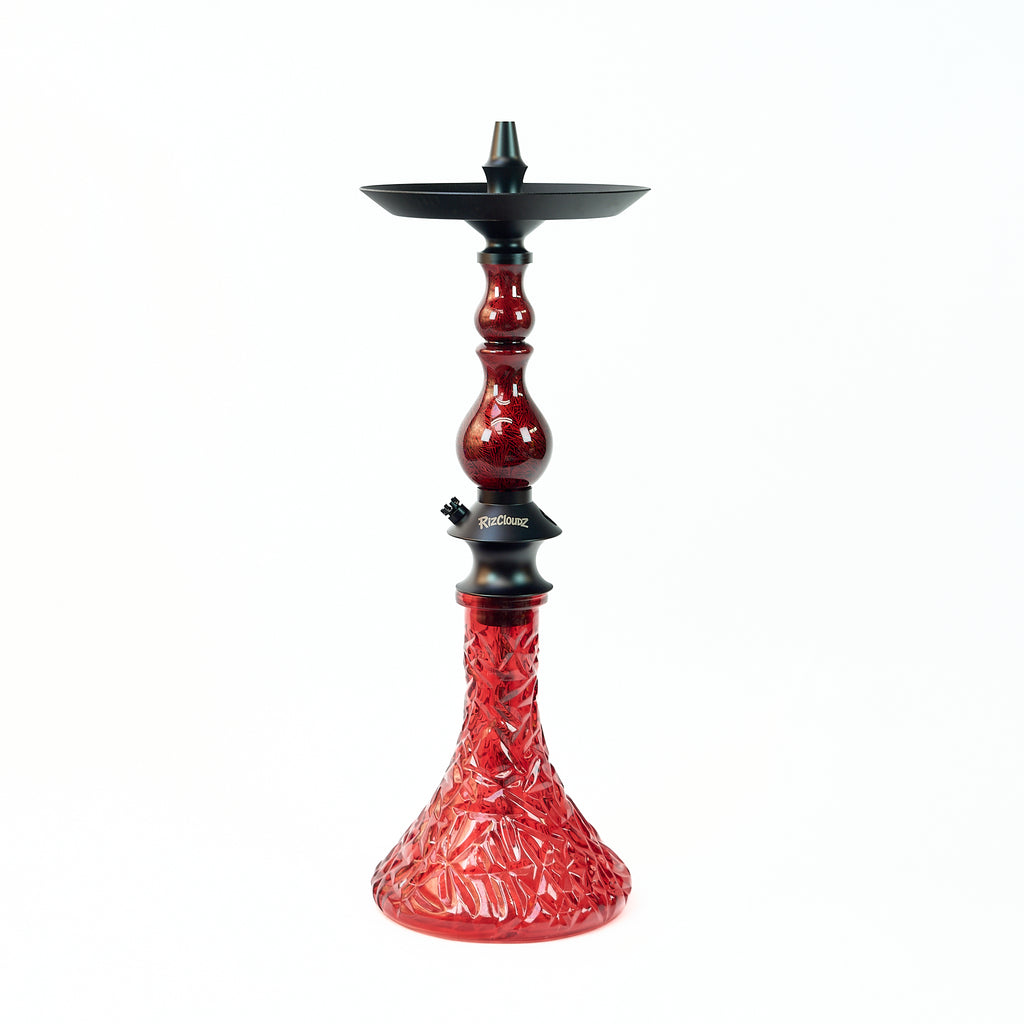 Regal Hookah Rizcloudz Bishop Red Set