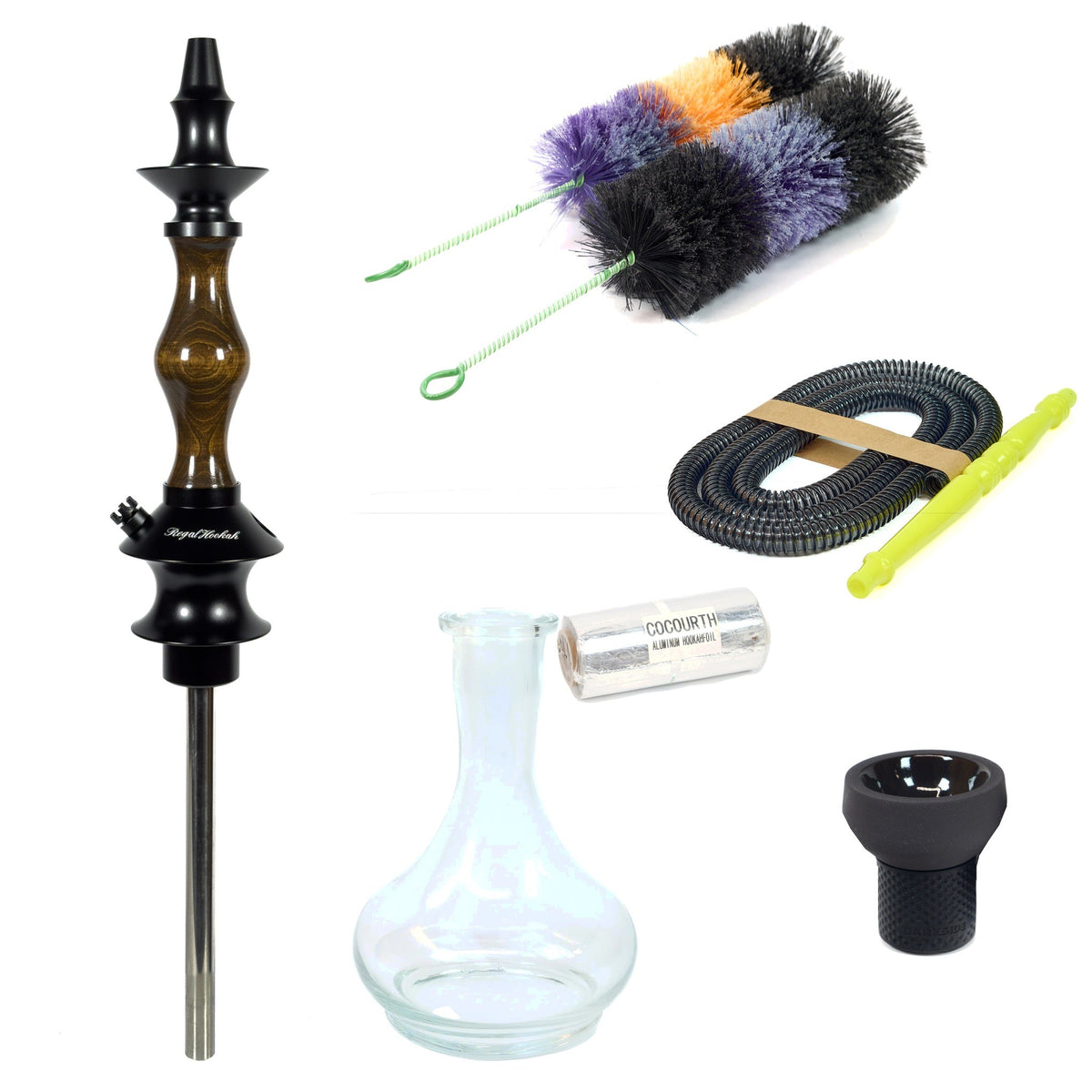 Hookah Starter Set Regal Hookah Joker Brown Wood