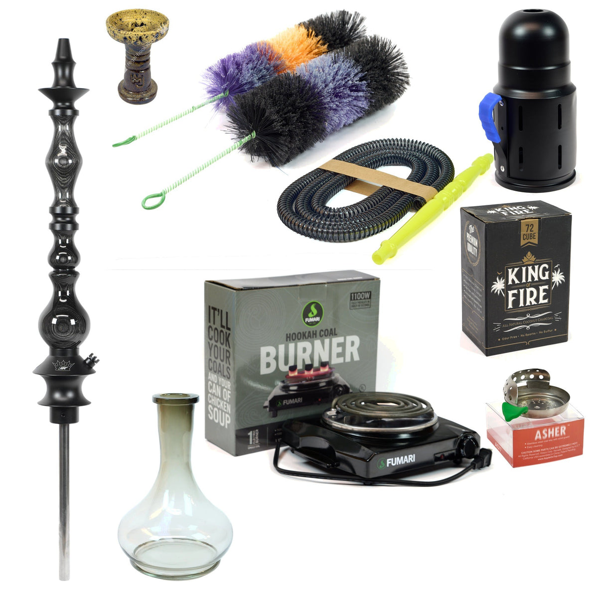 Hookah Luxury Set Regal Hookah King DW Charcoal